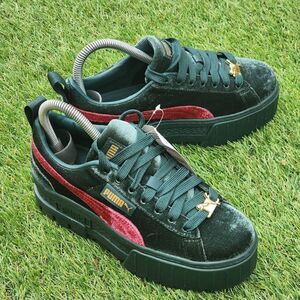 PUMA GREEN VELVET - Womens Sneakers - SIZE 6
